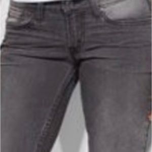 Levi's 524 Too Superlow Gray Faded Stretch Jeans